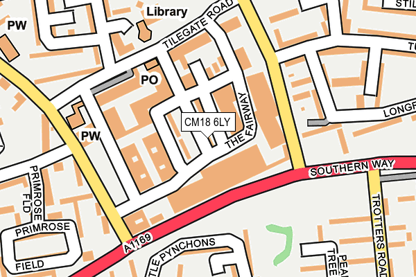 CM18 6LY map - OS OpenMap – Local (Ordnance Survey)