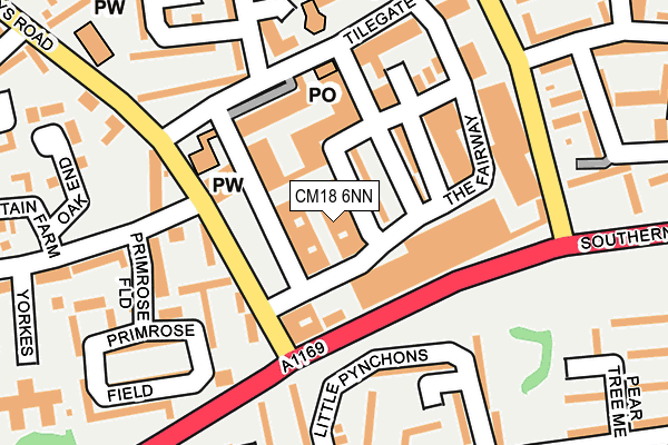 CM18 6NN map - OS OpenMap – Local (Ordnance Survey)