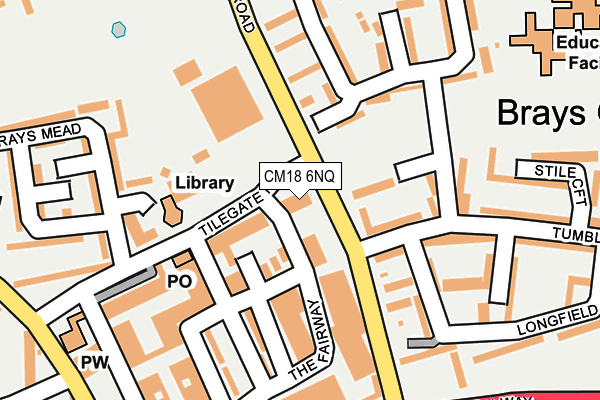 CM18 6NQ map - OS OpenMap – Local (Ordnance Survey)