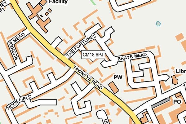 CM18 6PJ map - OS OpenMap – Local (Ordnance Survey)