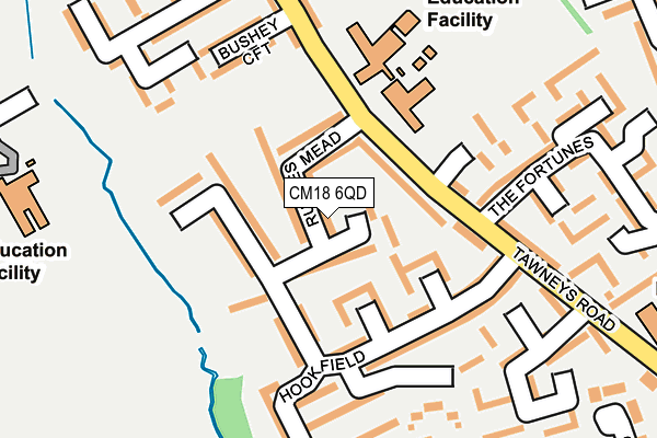 CM18 6QD map - OS OpenMap – Local (Ordnance Survey)