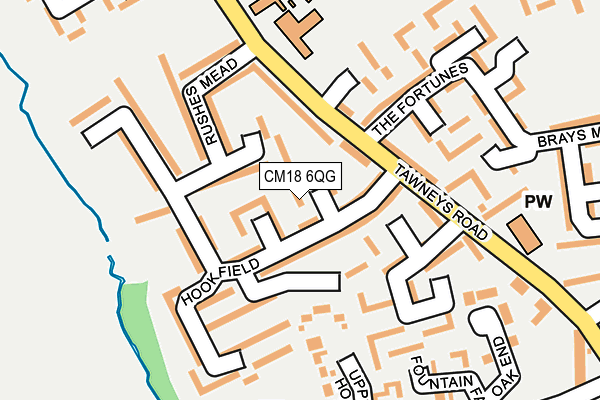 CM18 6QG map - OS OpenMap – Local (Ordnance Survey)