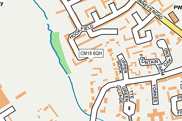 CM18 6QH map - OS OpenMap – Local (Ordnance Survey)