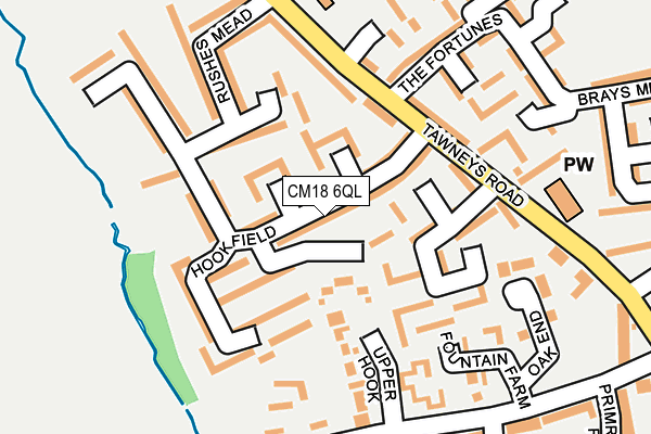 CM18 6QL map - OS OpenMap – Local (Ordnance Survey)