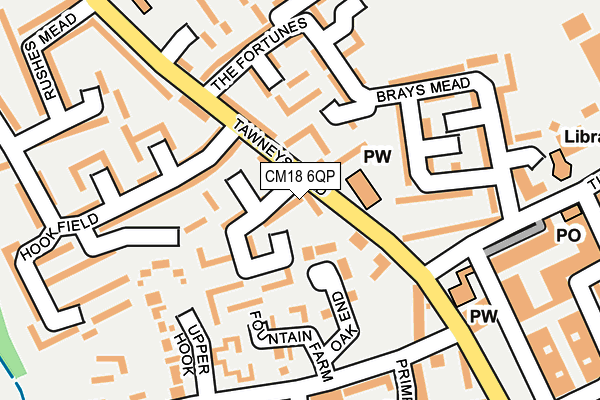 CM18 6QP map - OS OpenMap – Local (Ordnance Survey)