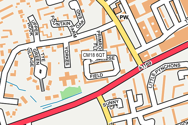 CM18 6QT map - OS OpenMap – Local (Ordnance Survey)