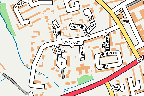 CM18 6QY map - OS OpenMap – Local (Ordnance Survey)