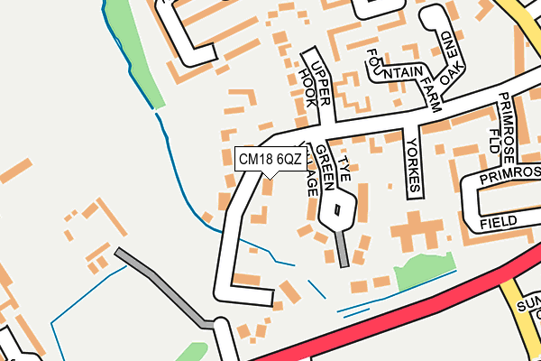 CM18 6QZ map - OS OpenMap – Local (Ordnance Survey)