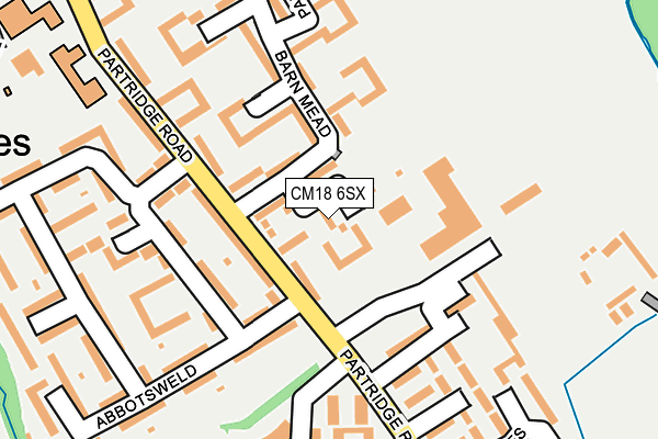CM18 6SX map - OS OpenMap – Local (Ordnance Survey)