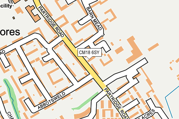 CM18 6SY map - OS OpenMap – Local (Ordnance Survey)