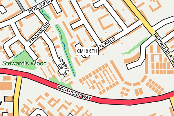 CM18 6TH map - OS OpenMap – Local (Ordnance Survey)