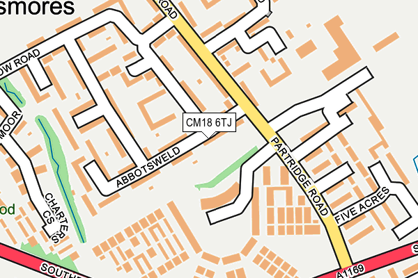 CM18 6TJ map - OS OpenMap – Local (Ordnance Survey)