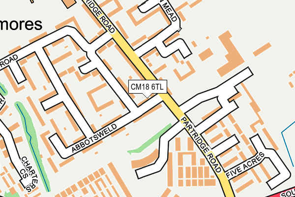 CM18 6TL map - OS OpenMap – Local (Ordnance Survey)