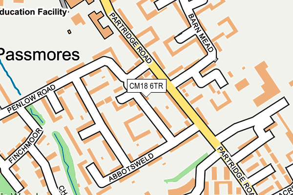 CM18 6TR map - OS OpenMap – Local (Ordnance Survey)