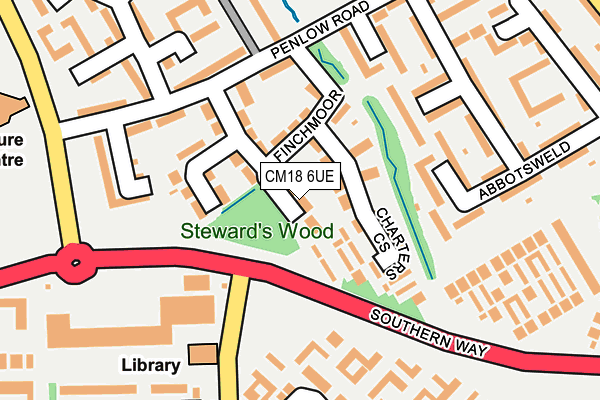 CM18 6UE map - OS OpenMap – Local (Ordnance Survey)