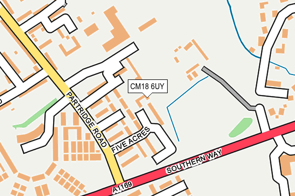 CM18 6UY map - OS OpenMap – Local (Ordnance Survey)