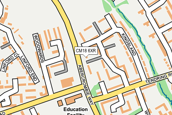 CM18 6XR map - OS OpenMap – Local (Ordnance Survey)