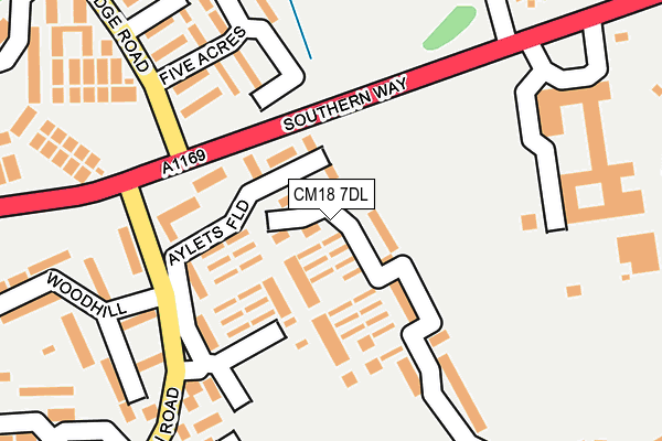 CM18 7DL map - OS OpenMap – Local (Ordnance Survey)