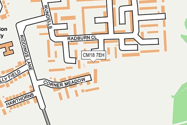 CM18 7EH map - OS OpenMap – Local (Ordnance Survey)