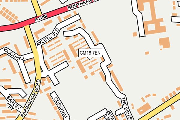 CM18 7EN map - OS OpenMap – Local (Ordnance Survey)