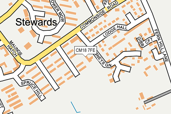 CM18 7FE map - OS OpenMap – Local (Ordnance Survey)