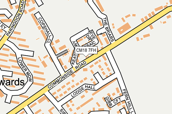CM18 7FH map - OS OpenMap – Local (Ordnance Survey)