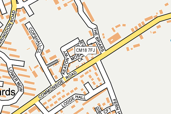 CM18 7FJ map - OS OpenMap – Local (Ordnance Survey)