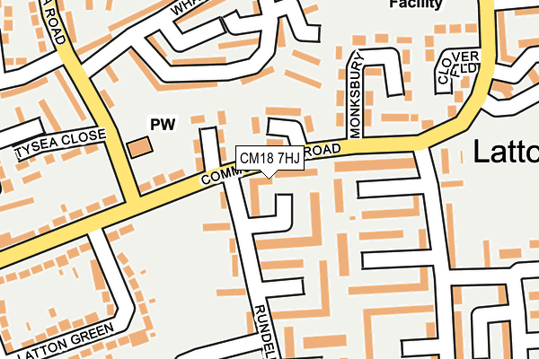 CM18 7HJ map - OS OpenMap – Local (Ordnance Survey)