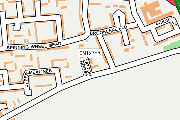 CM18 7HR map - OS OpenMap – Local (Ordnance Survey)