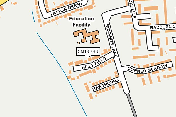 CM18 7HU map - OS OpenMap – Local (Ordnance Survey)