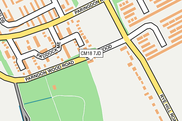 CM18 7JD map - OS OpenMap – Local (Ordnance Survey)