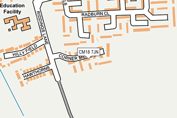 CM18 7JN map - OS OpenMap – Local (Ordnance Survey)