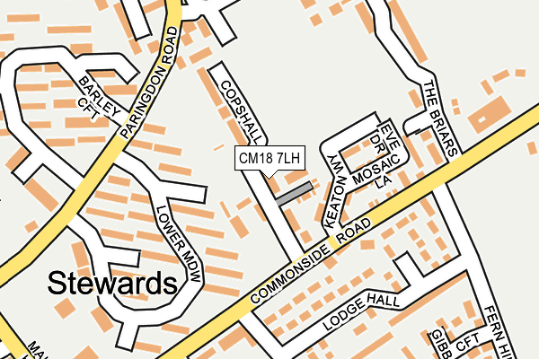 CM18 7LH map - OS OpenMap – Local (Ordnance Survey)