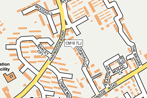 CM18 7LJ map - OS OpenMap – Local (Ordnance Survey)