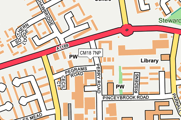 CM18 7NP map - OS OpenMap – Local (Ordnance Survey)