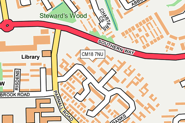 CM18 7NU map - OS OpenMap – Local (Ordnance Survey)