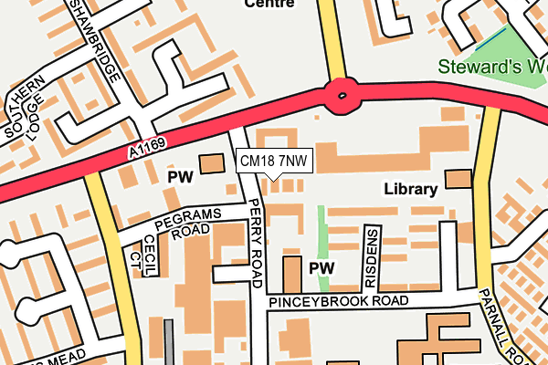 CM18 7NW map - OS OpenMap – Local (Ordnance Survey)