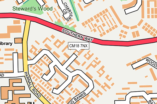 CM18 7NX map - OS OpenMap – Local (Ordnance Survey)