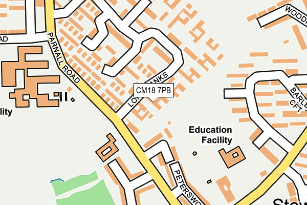 CM18 7PB map - OS OpenMap – Local (Ordnance Survey)
