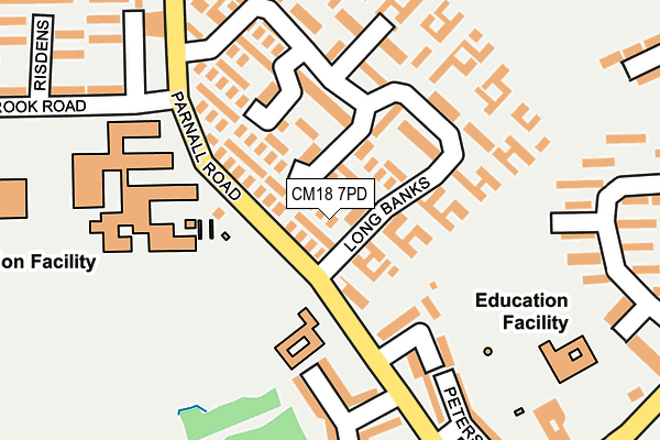 CM18 7PD map - OS OpenMap – Local (Ordnance Survey)