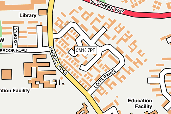 CM18 7PF map - OS OpenMap – Local (Ordnance Survey)