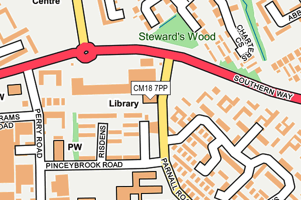 CM18 7PP map - OS OpenMap – Local (Ordnance Survey)