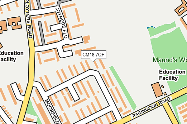 CM18 7QF map - OS OpenMap – Local (Ordnance Survey)