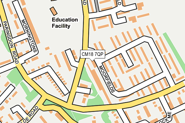 CM18 7QP map - OS OpenMap – Local (Ordnance Survey)