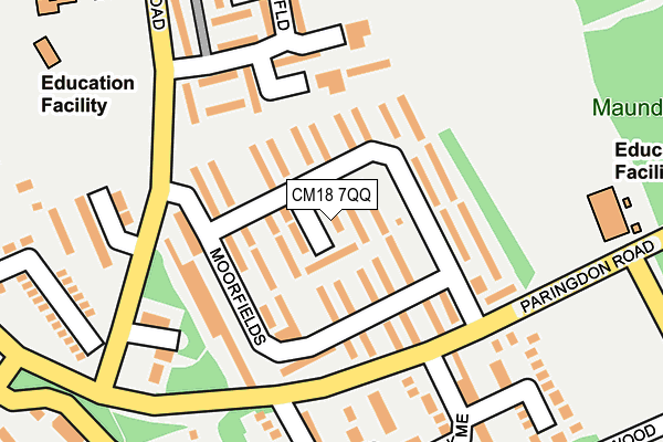CM18 7QQ map - OS OpenMap – Local (Ordnance Survey)