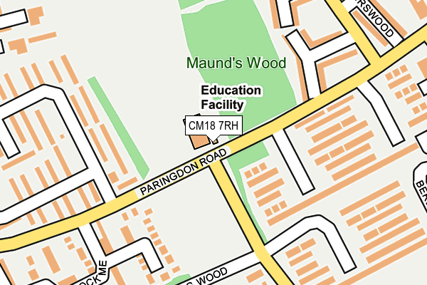 CM18 7RH map - OS OpenMap – Local (Ordnance Survey)