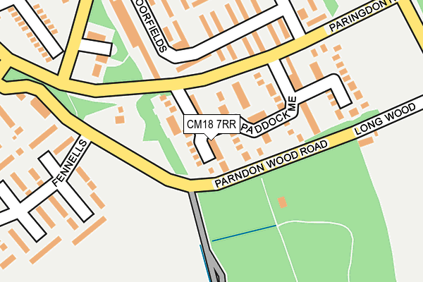 CM18 7RR map - OS OpenMap – Local (Ordnance Survey)