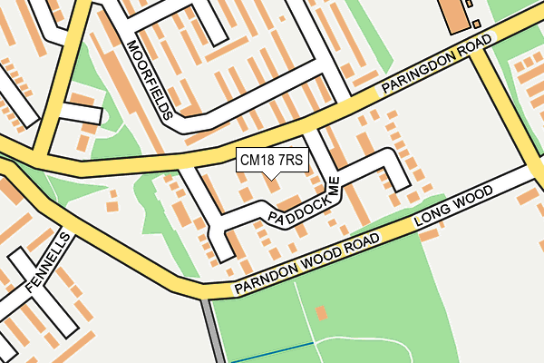 CM18 7RS map - OS OpenMap – Local (Ordnance Survey)