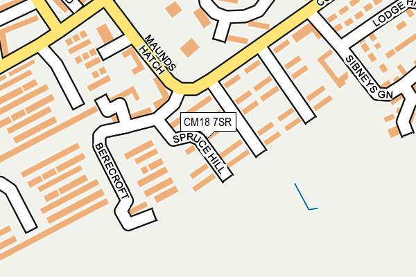 CM18 7SR map - OS OpenMap – Local (Ordnance Survey)