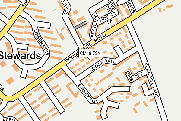 CM18 7SY map - OS OpenMap – Local (Ordnance Survey)